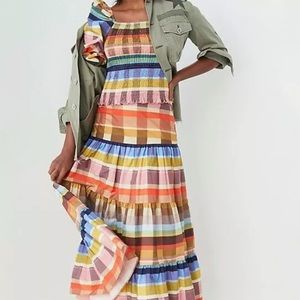 FARM Rio Multicolor Striped Maxi Skirt